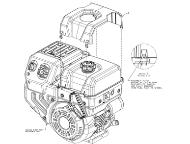 Engine Shroud Diagram and Parts List for 2X30-INCHMAX (31AH8JVSB10)(2023) Cub Cadet Snow Blower